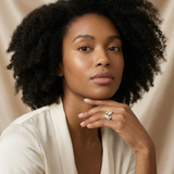 Bergamot Diamond Band worn by model