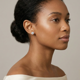 Posy Diamond Studs worn by model
