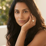 Verbena Bezel Ring worn by model
