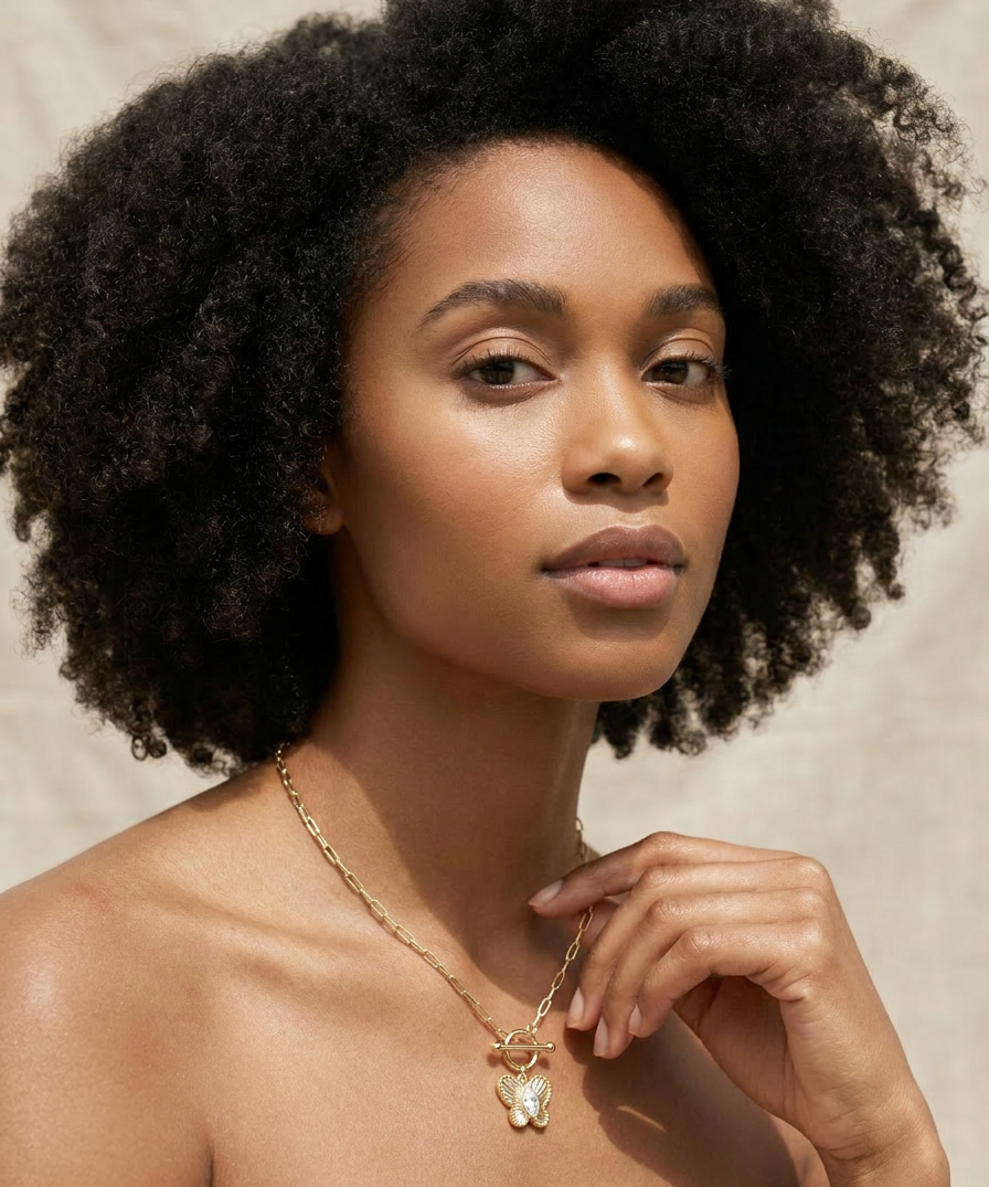Tansy Diamond Pendant worn by model