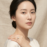Begonia Pavé Ring worn by model