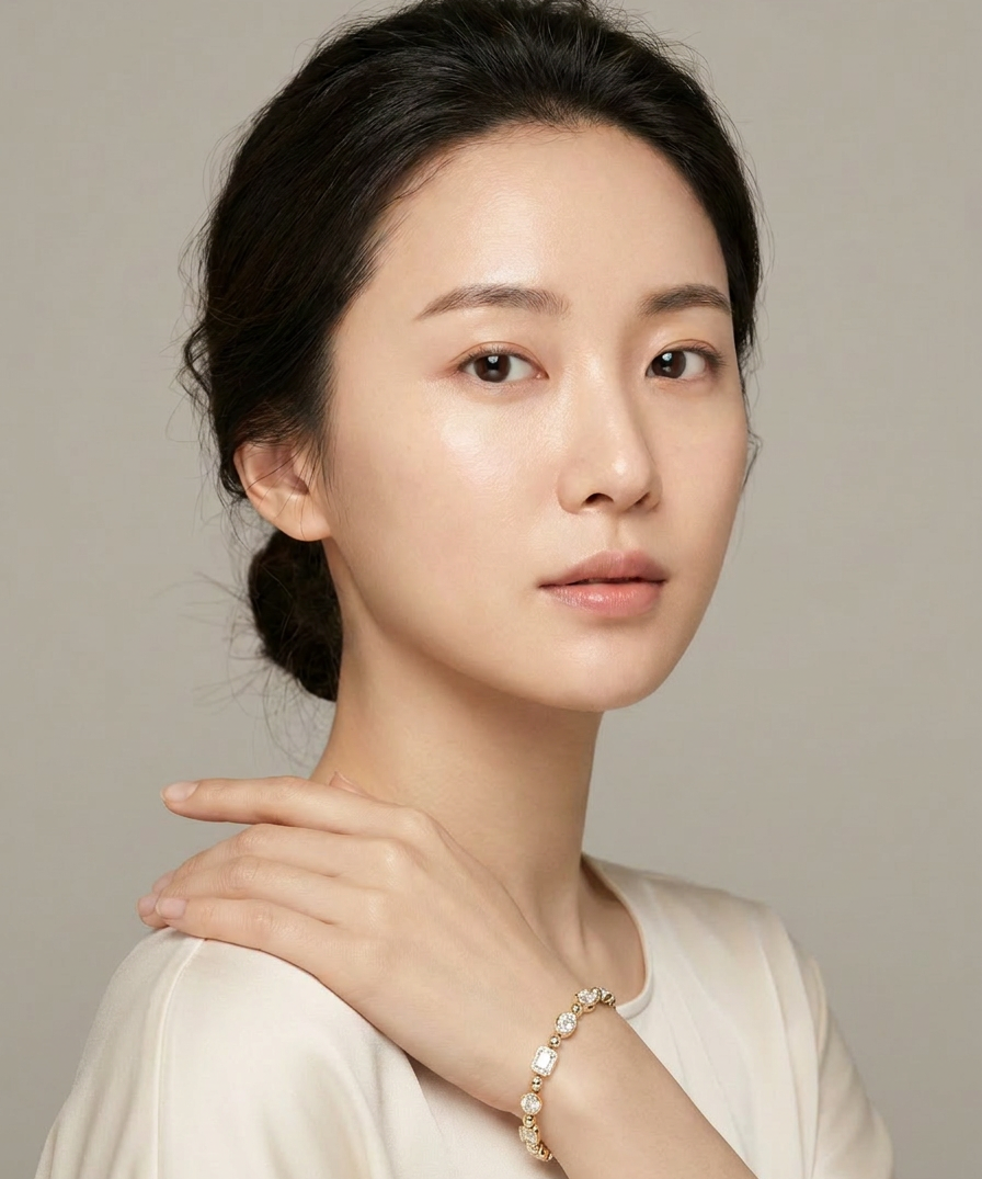Laurel Tennis Bracelet worn by model