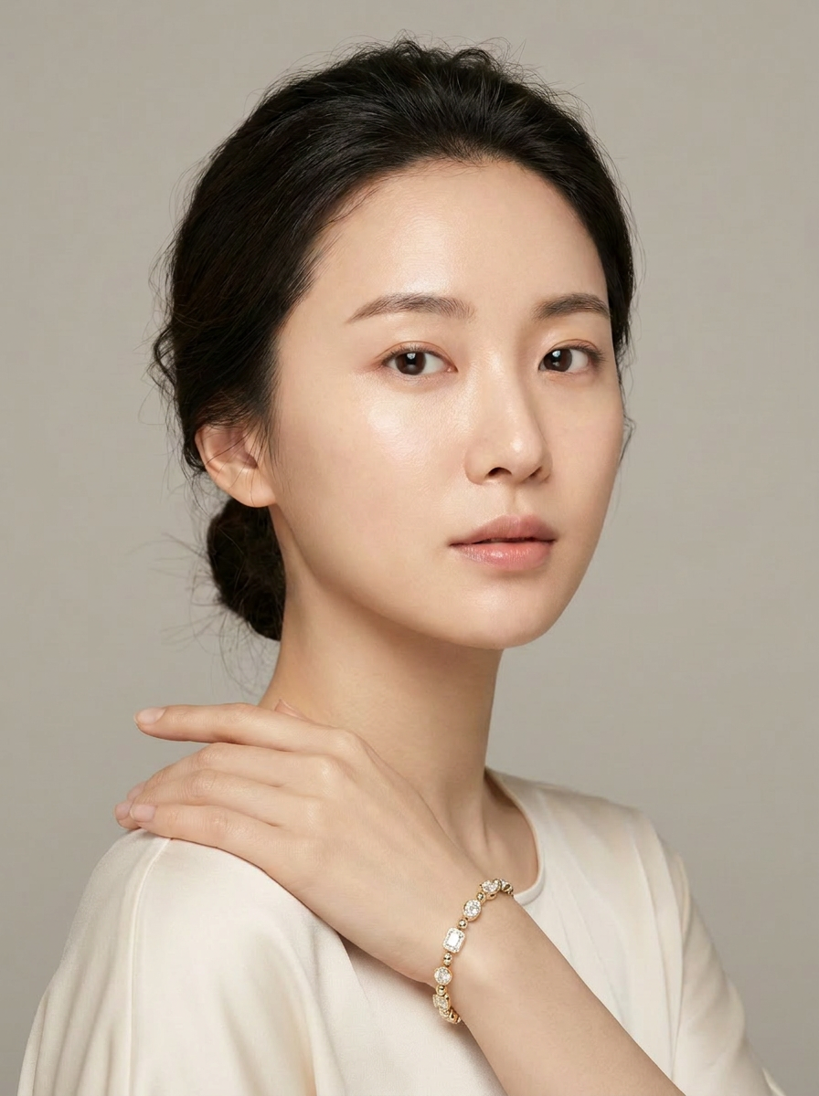 Laurel Tennis Bracelet worn by model