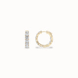 Amaryllis Diamond Hoops, solid 14ct gold set with certified laboratory-grown diamonds