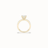 Anemone Pavé Ring, solid 14ct gold set with certified laboratory-grown diamonds