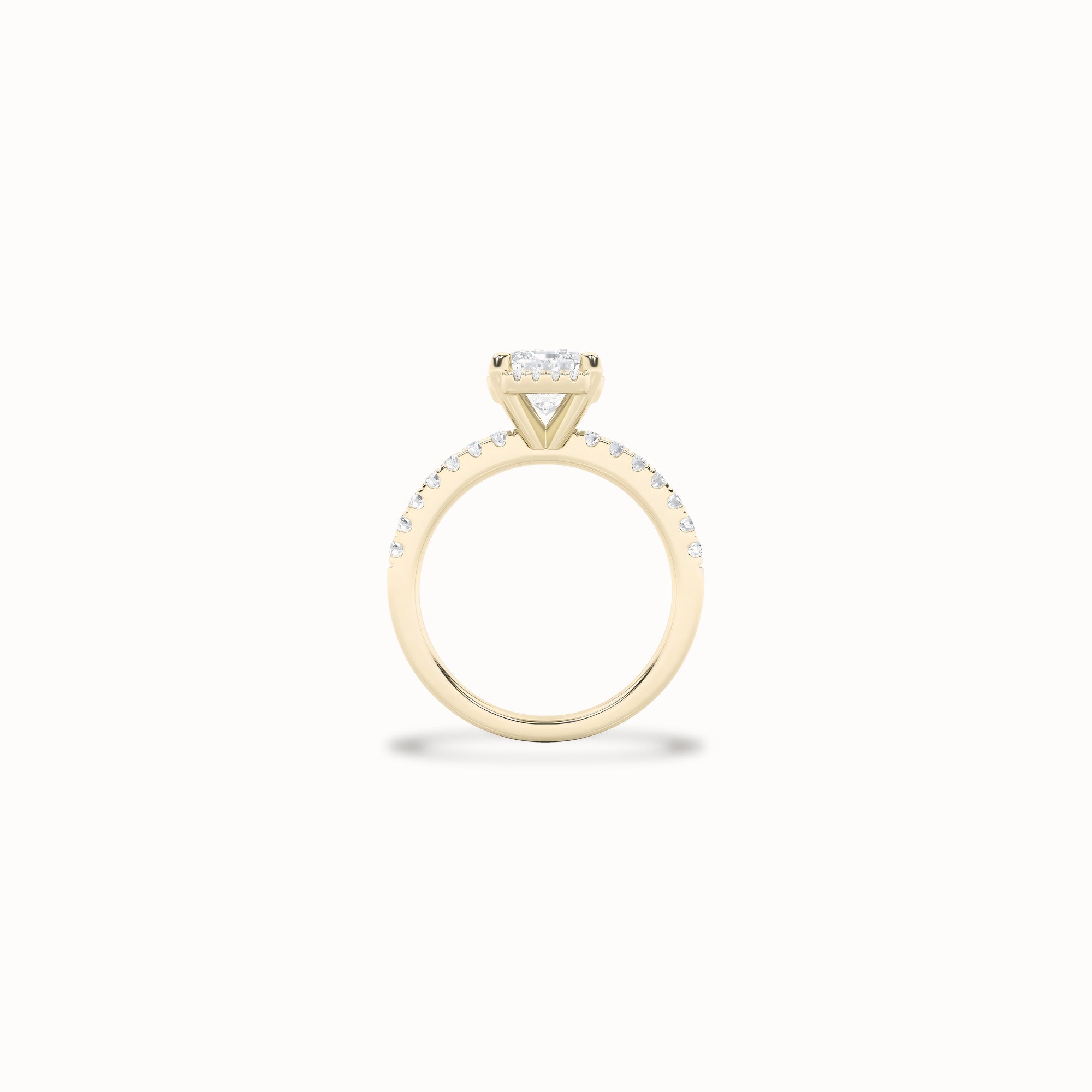 Anemone Pavé Ring, solid 14ct gold set with certified laboratory-grown diamonds