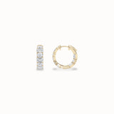 Aster Diamond Hoops, solid 14ct gold set with certified laboratory-grown diamonds