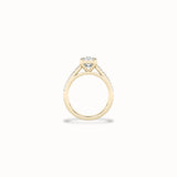 Begonia Pavé Ring, solid 14ct gold set with certified laboratory-grown diamonds