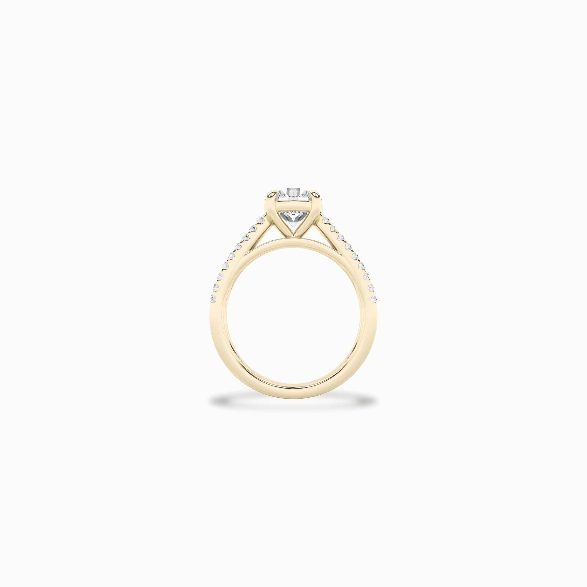 Begonia Pavé Ring, solid 14ct gold set with certified laboratory-grown diamonds