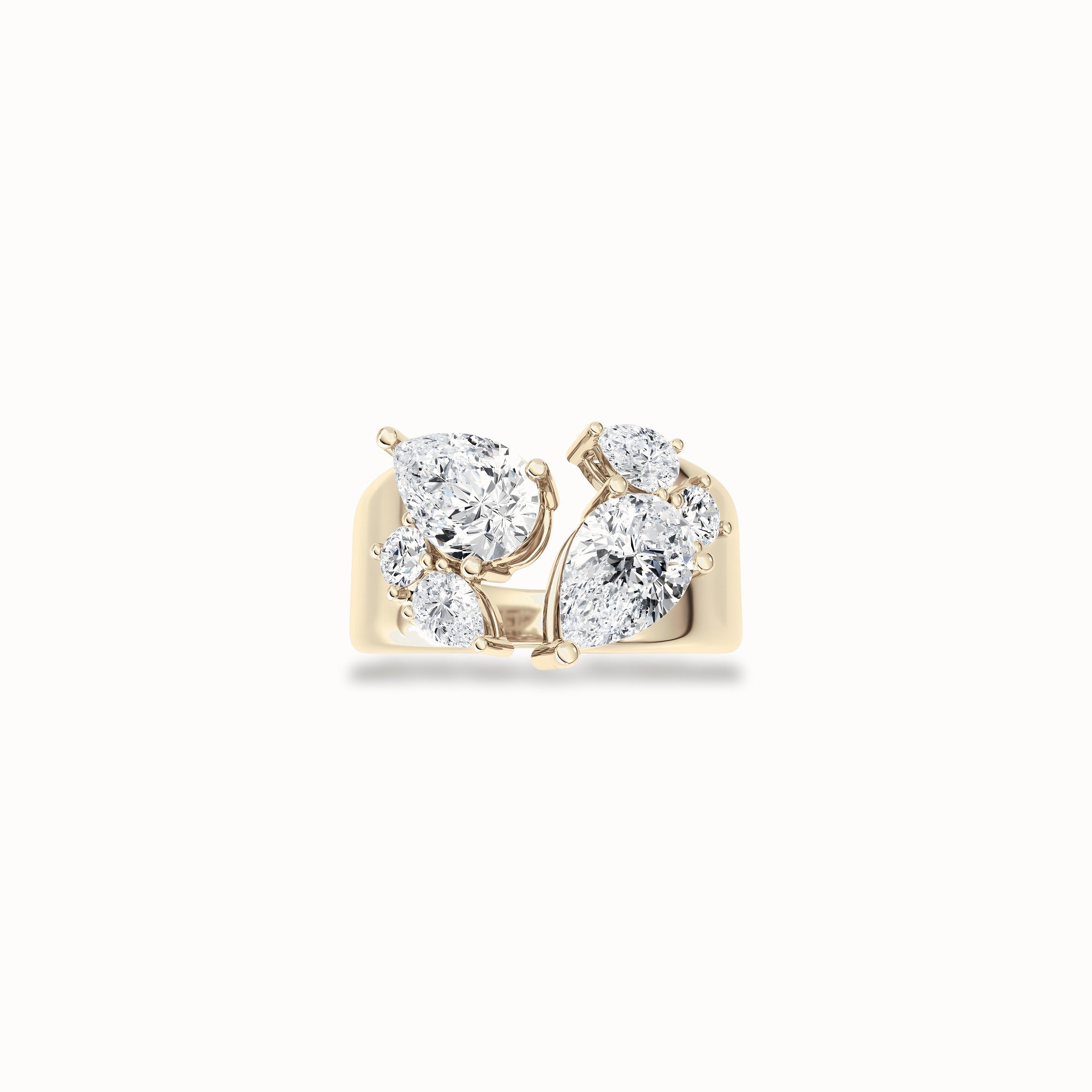 Bergamot Diamond Band, solid 14ct gold set with certified laboratory-grown diamonds