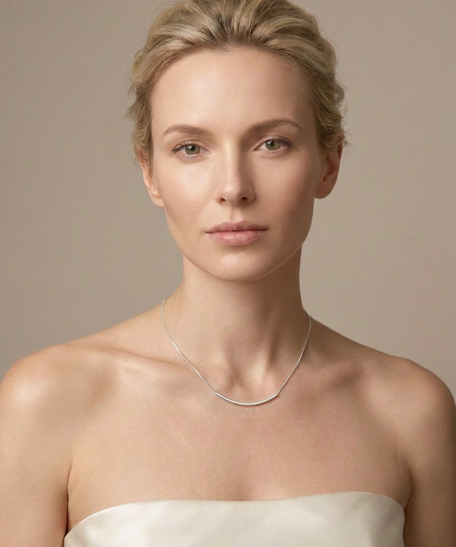Buttercup Smile Necklace, worn