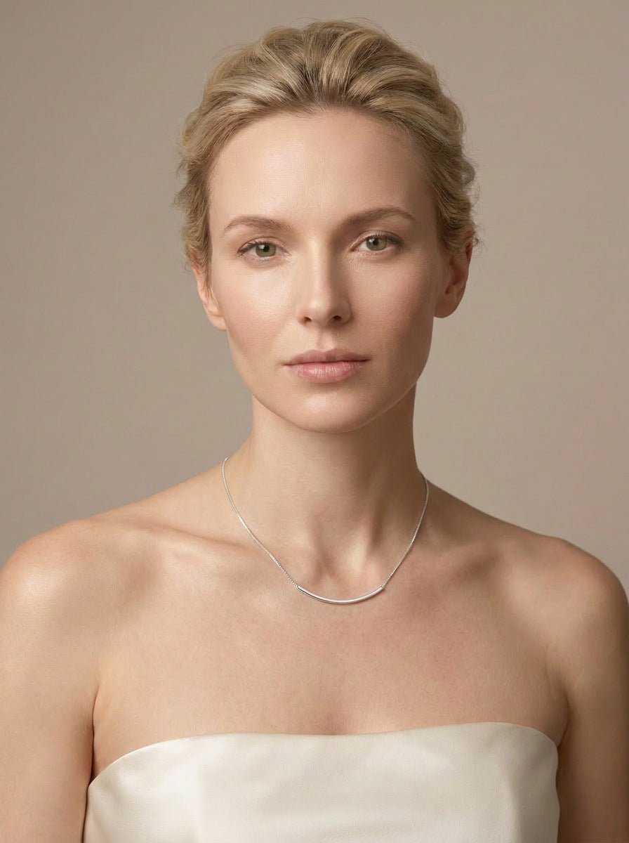 Buttercup Smile Necklace, worn