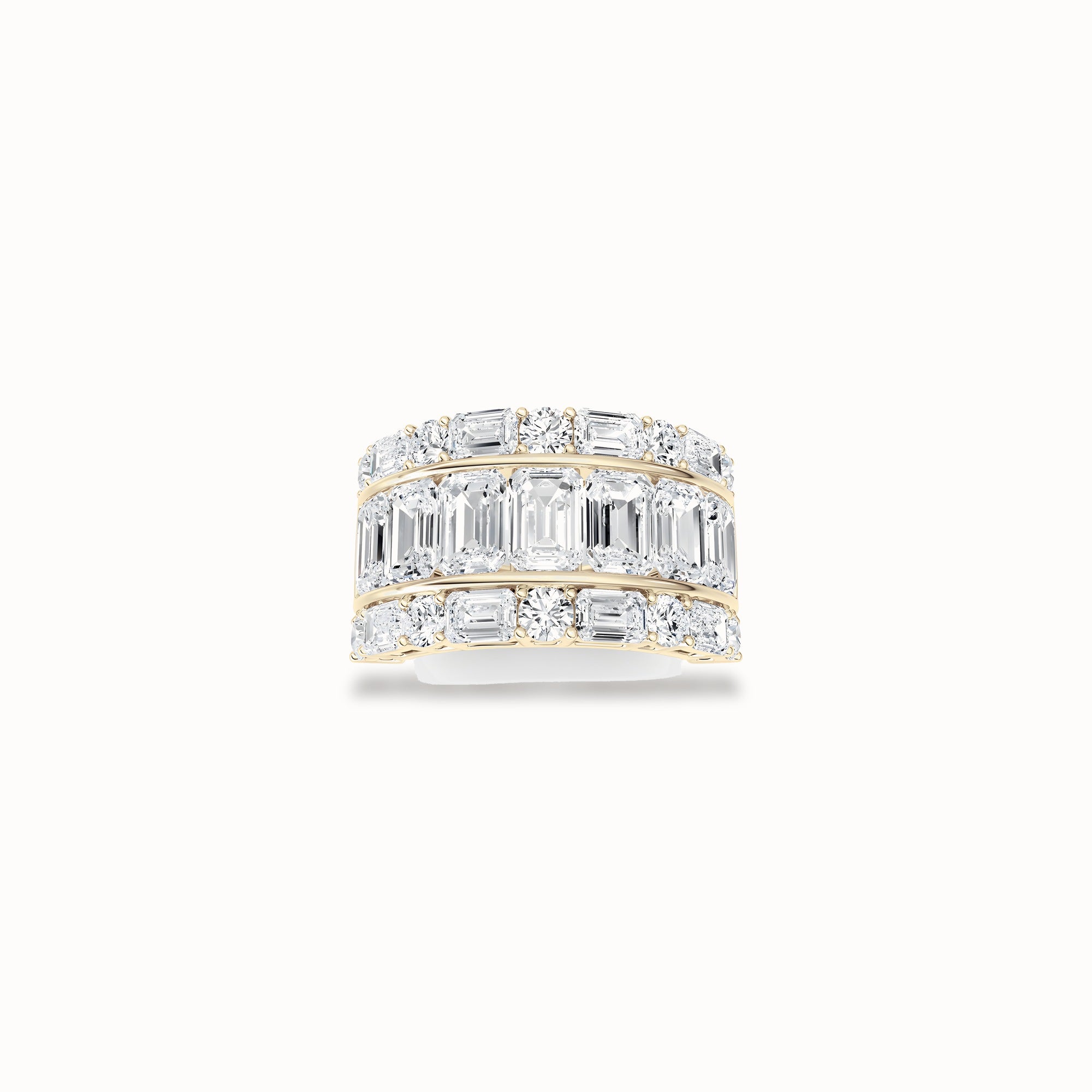 Calla Diamond Band, solid 14ct gold set with certified laboratory-grown diamonds