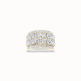 Clementine Diamond Band, solid 14ct gold set with certified laboratory-grown diamonds