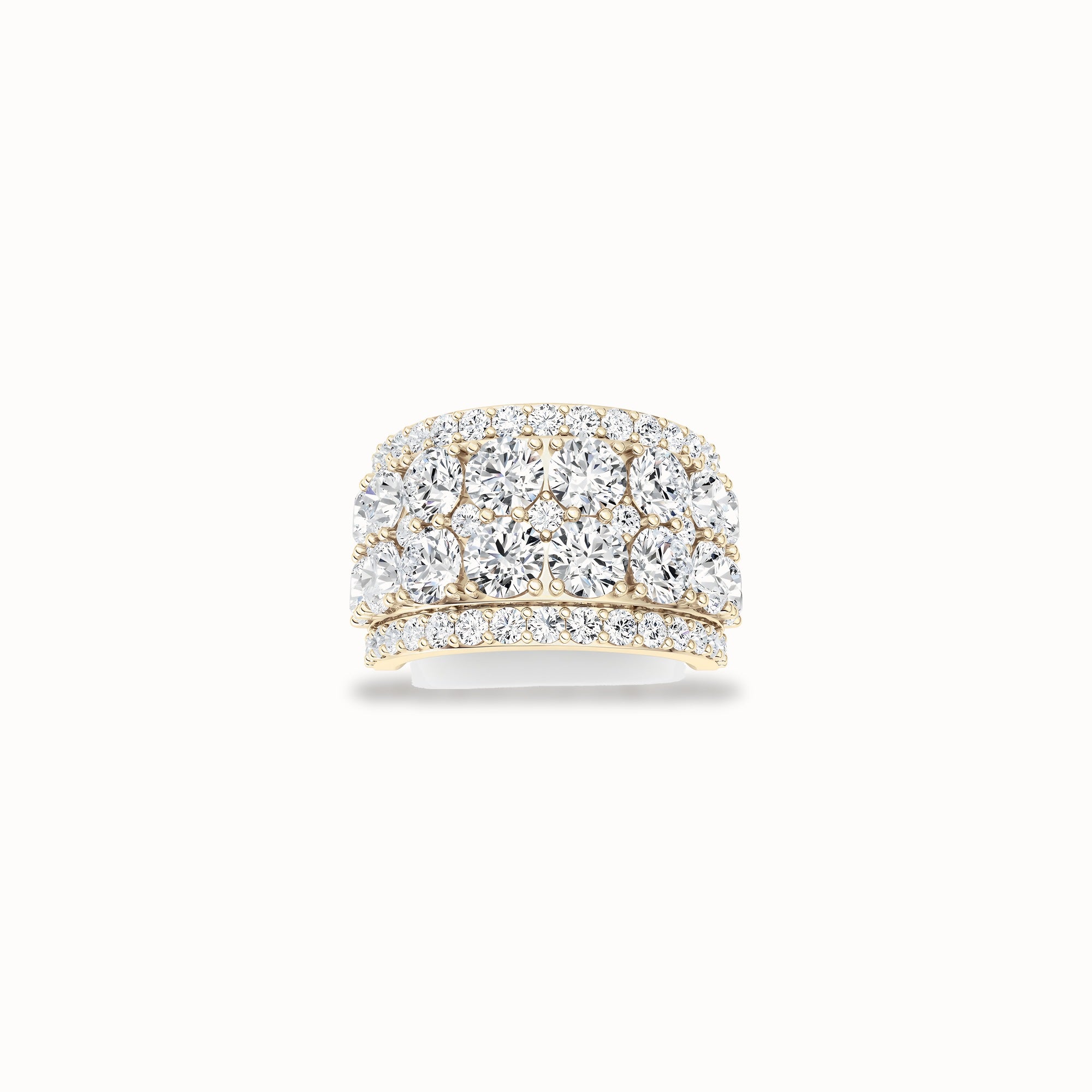 Clementine Diamond Band, solid 14ct gold set with certified laboratory-grown diamonds