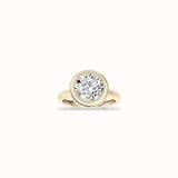 Cosmos Bezel Ring, solid 14ct gold set with certified laboratory-grown diamonds