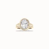 Elder Bezel Ring, solid 14ct gold set with certified laboratory-grown diamonds