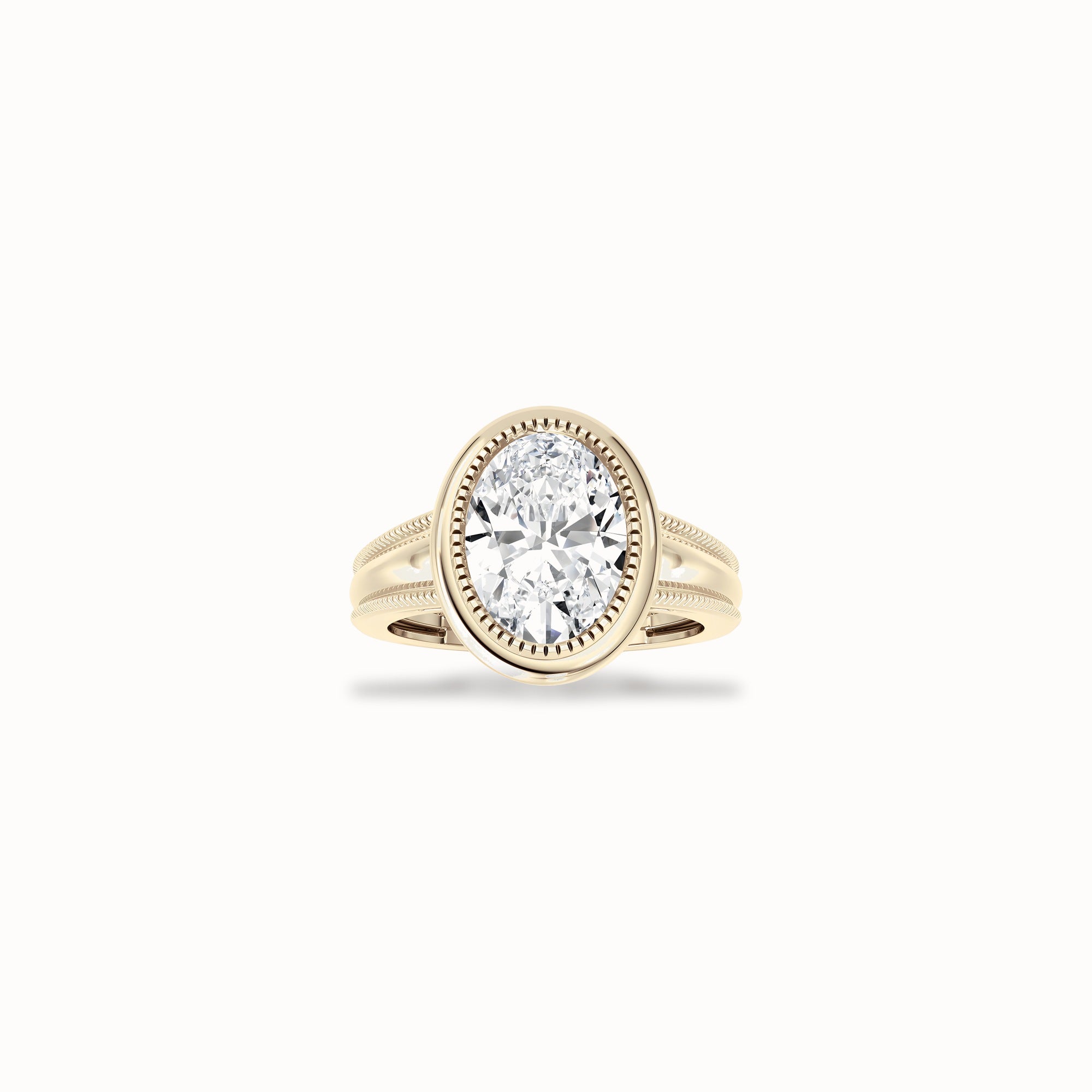 Elder Bezel Ring, solid 14ct gold set with certified laboratory-grown diamonds