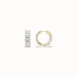 Flora Diamond Hoops, solid 14ct gold set with certified laboratory-grown diamonds