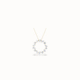 Foxglove Diamond Pendant, solid 14ct gold set with certified laboratory-grown diamonds