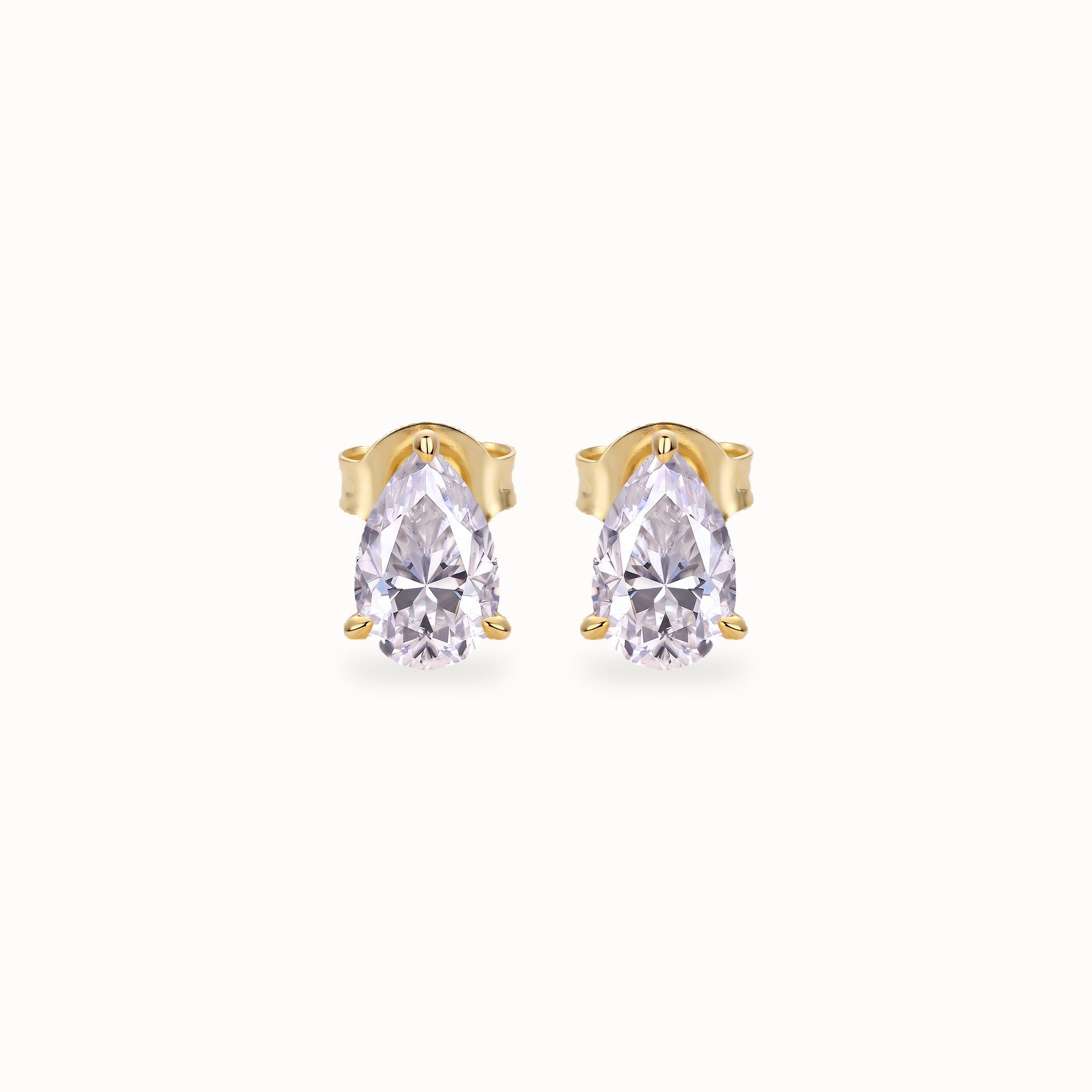 Fuchsia Pear Studs
