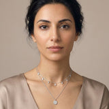 Gypsophila Layered Necklace, worn