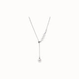 Harebell Pearl Lariat Necklace