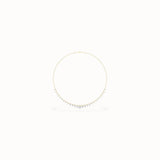 Hibiscus Chain Necklace, solid 14ct gold set with certified laboratory-grown diamonds