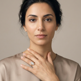 Freesia Solitaire Ring worn by model