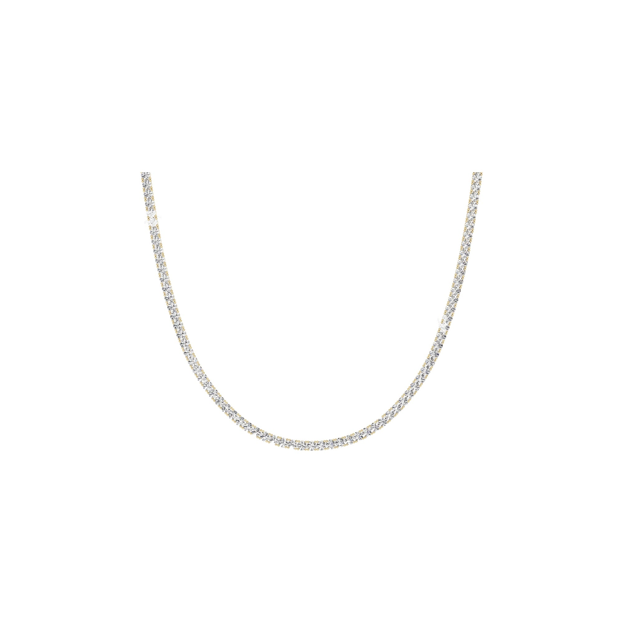 Honeysuckle Tennis Necklace — solid 14ct gold, single strand
