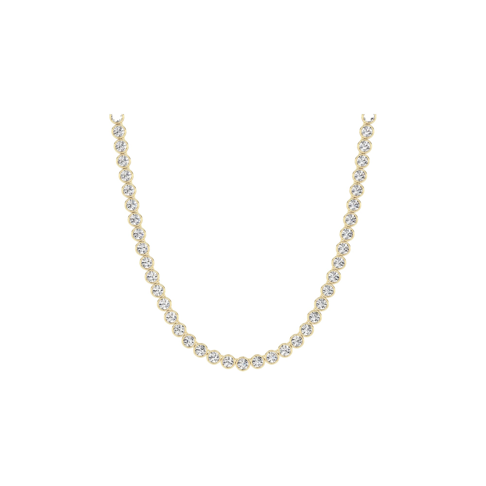 Cedar Riviera Necklace — solid 14ct gold, single strand
