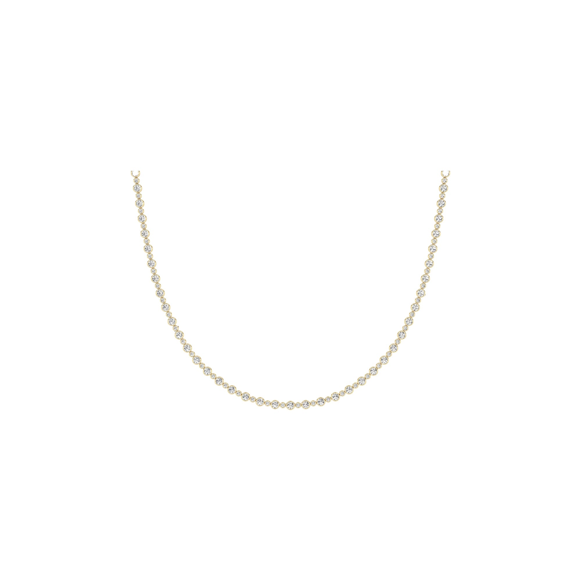 Ginger Riviera Necklace — solid 14ct gold, single strand