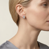 Amaranth Diamond Studs worn by model