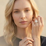 Calla Diamond Band worn by model