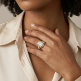 Columbine Diamond Ring worn by model