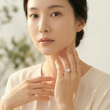 Gardenia Solitaire Ring worn by model