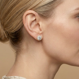 Narcissus Halo Studs worn by model