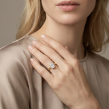 Rose Solitaire Ring worn by model
