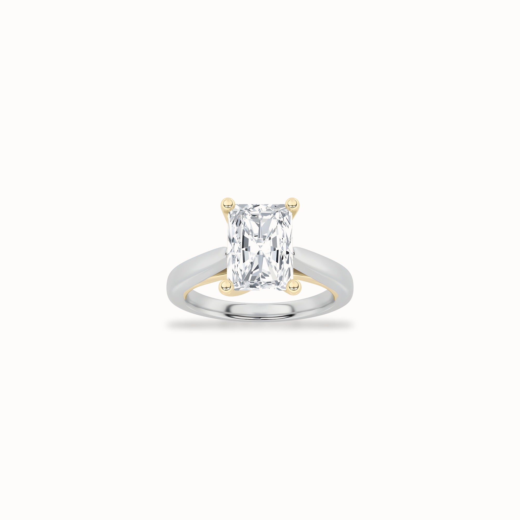 Jasmine Solitaire Ring, solid 14ct gold set with certified laboratory-grown diamonds