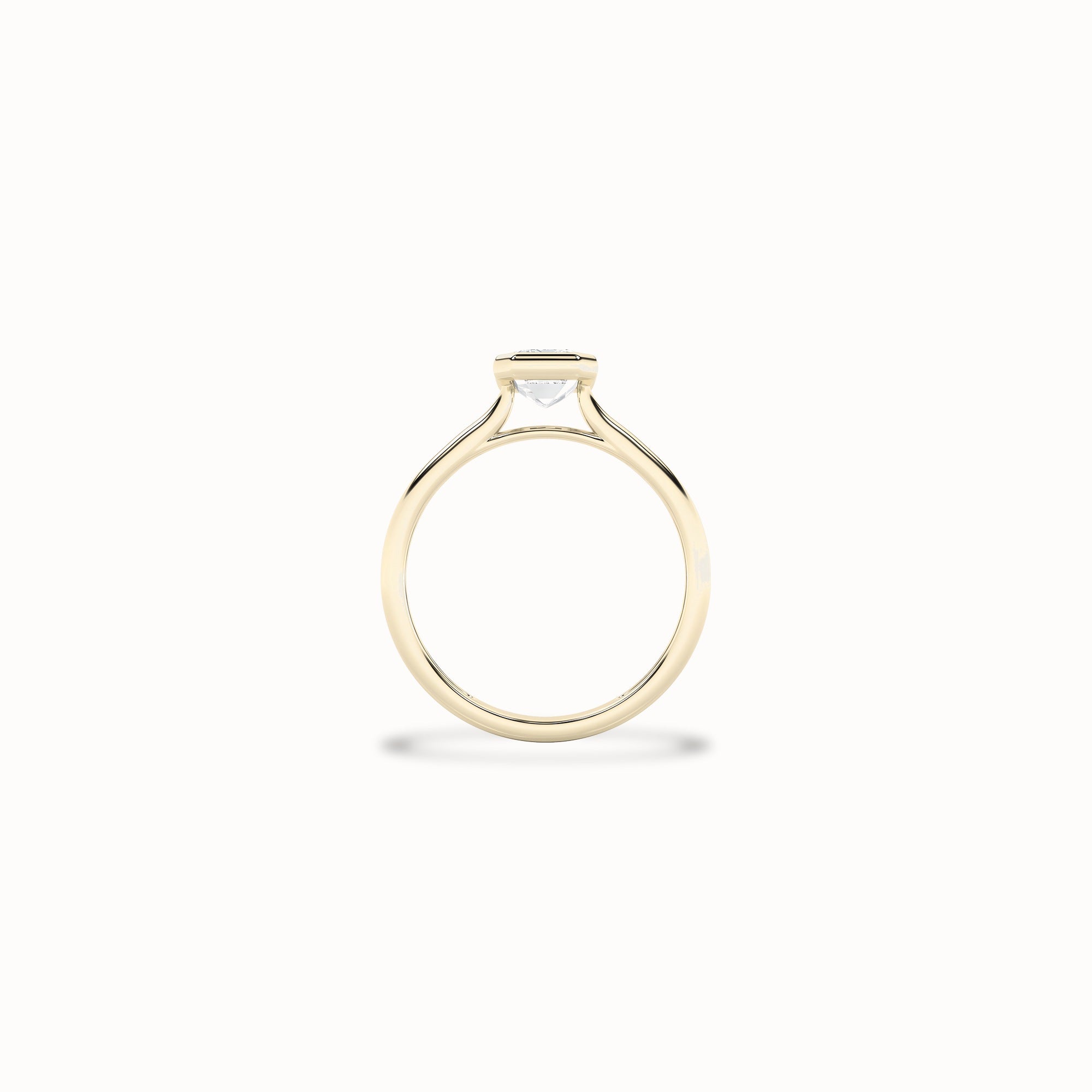Jonquil Bezel Ring, solid 14ct gold set with certified laboratory-grown diamonds