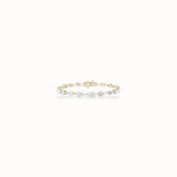 Magnolia Tennis Bracelet, solid 14ct gold set with certified laboratory-grown diamonds