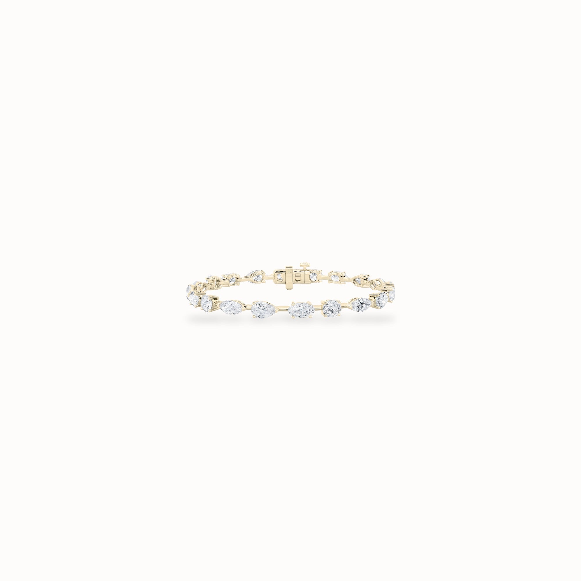 Magnolia Tennis Bracelet, solid 14ct gold set with certified laboratory-grown diamonds