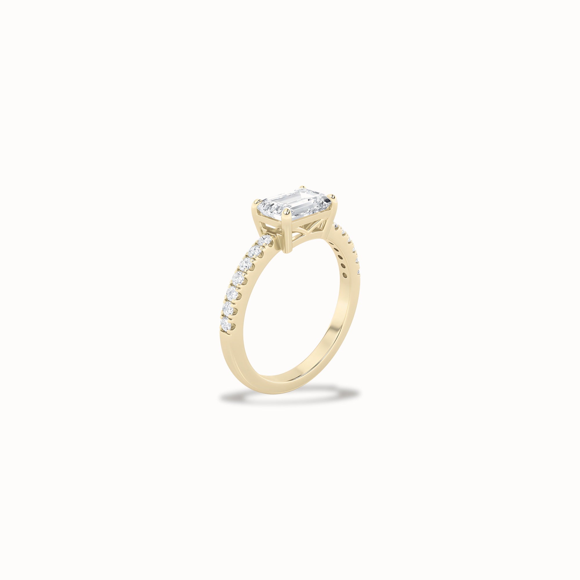 Wisteria Pavé Ring, solid 14ct gold set with certified laboratory-grown diamonds