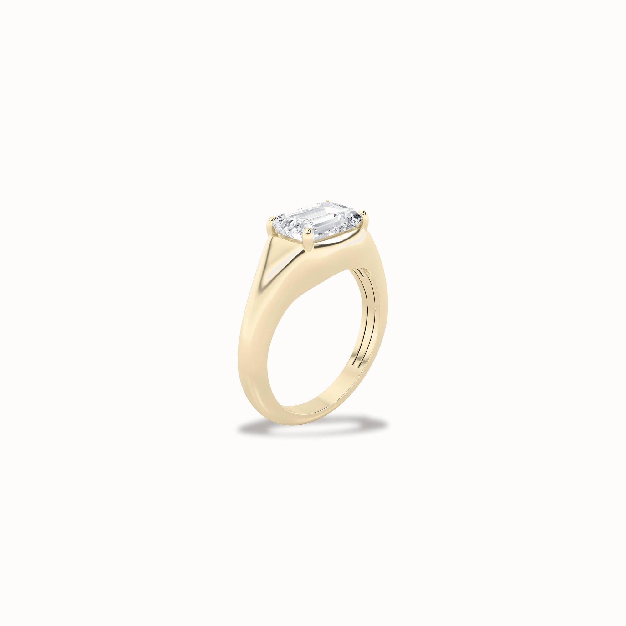 Ivy East-West Ring, solid 14ct gold set with certified laboratory-grown diamonds