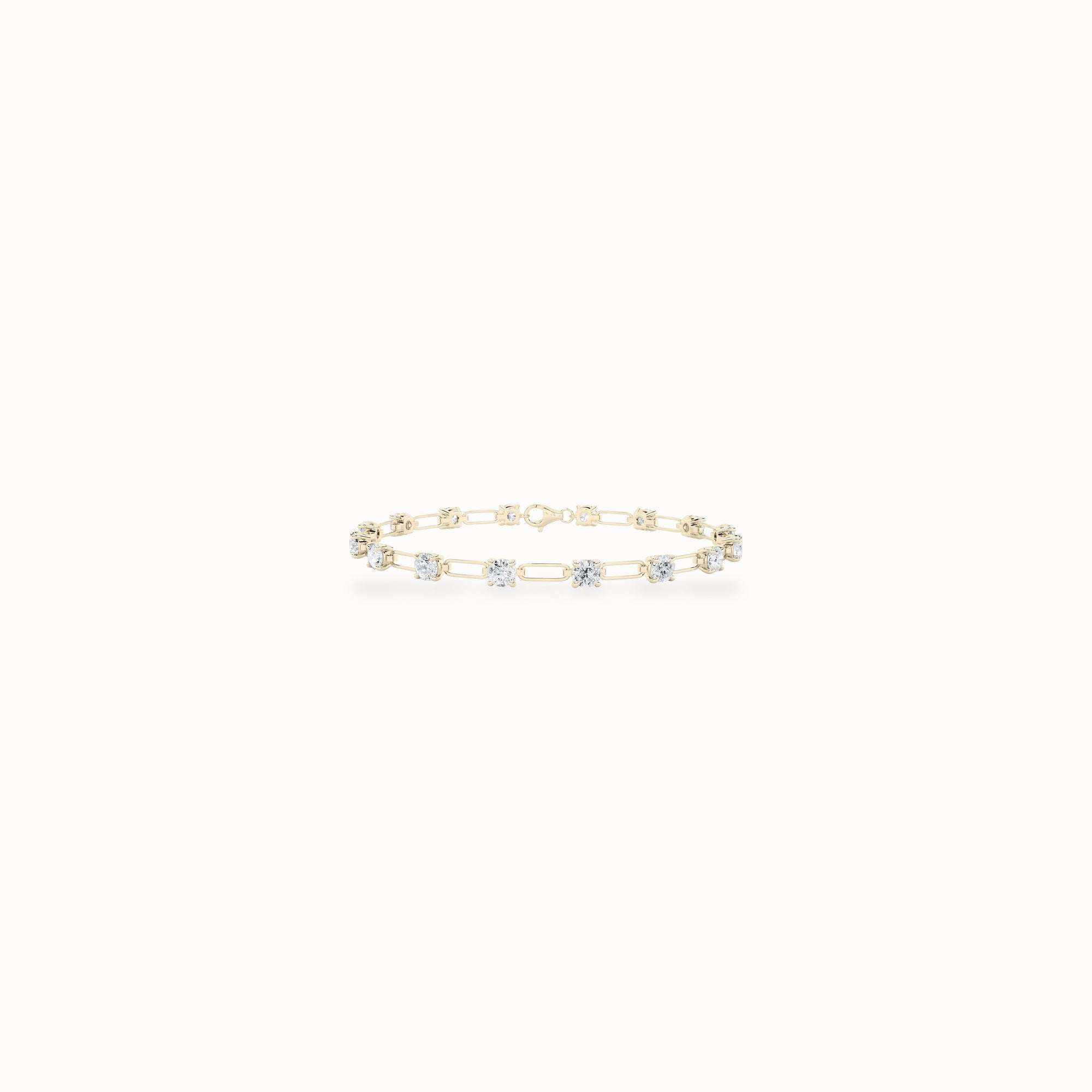 Poppy Tennis Bracelet, solid 14ct gold set with certified laboratory-grown diamonds