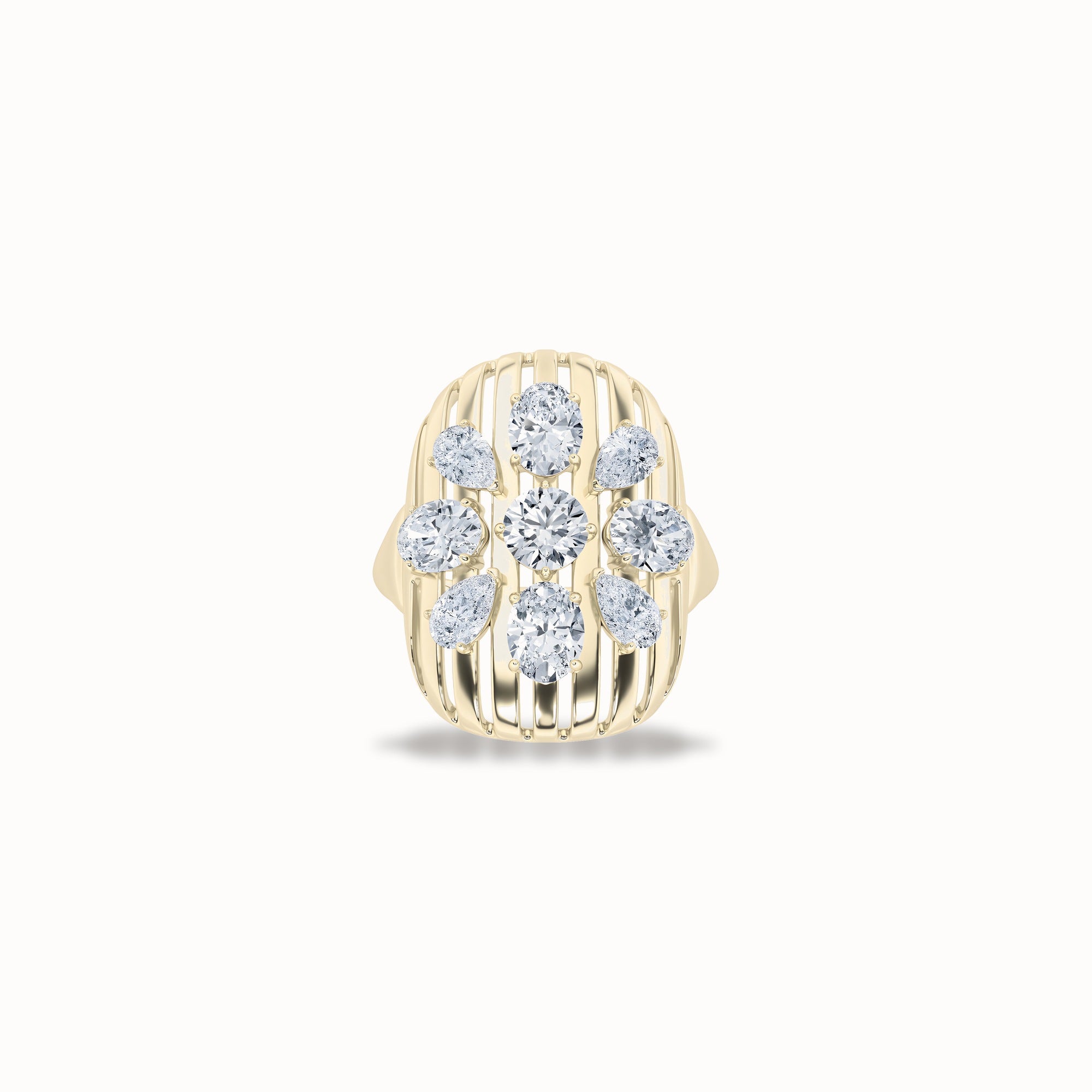 Azalea Diamond Band, solid 14ct gold set with certified laboratory-grown diamonds