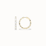 Olive Diamond Hoops, solid 14ct gold set with certified laboratory-grown diamonds