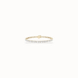 Fern Tennis Bracelet, solid 14ct gold set with certified laboratory-grown diamonds