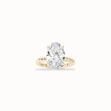 Violet Solitaire Ring, solid 14ct gold set with certified laboratory-grown diamonds