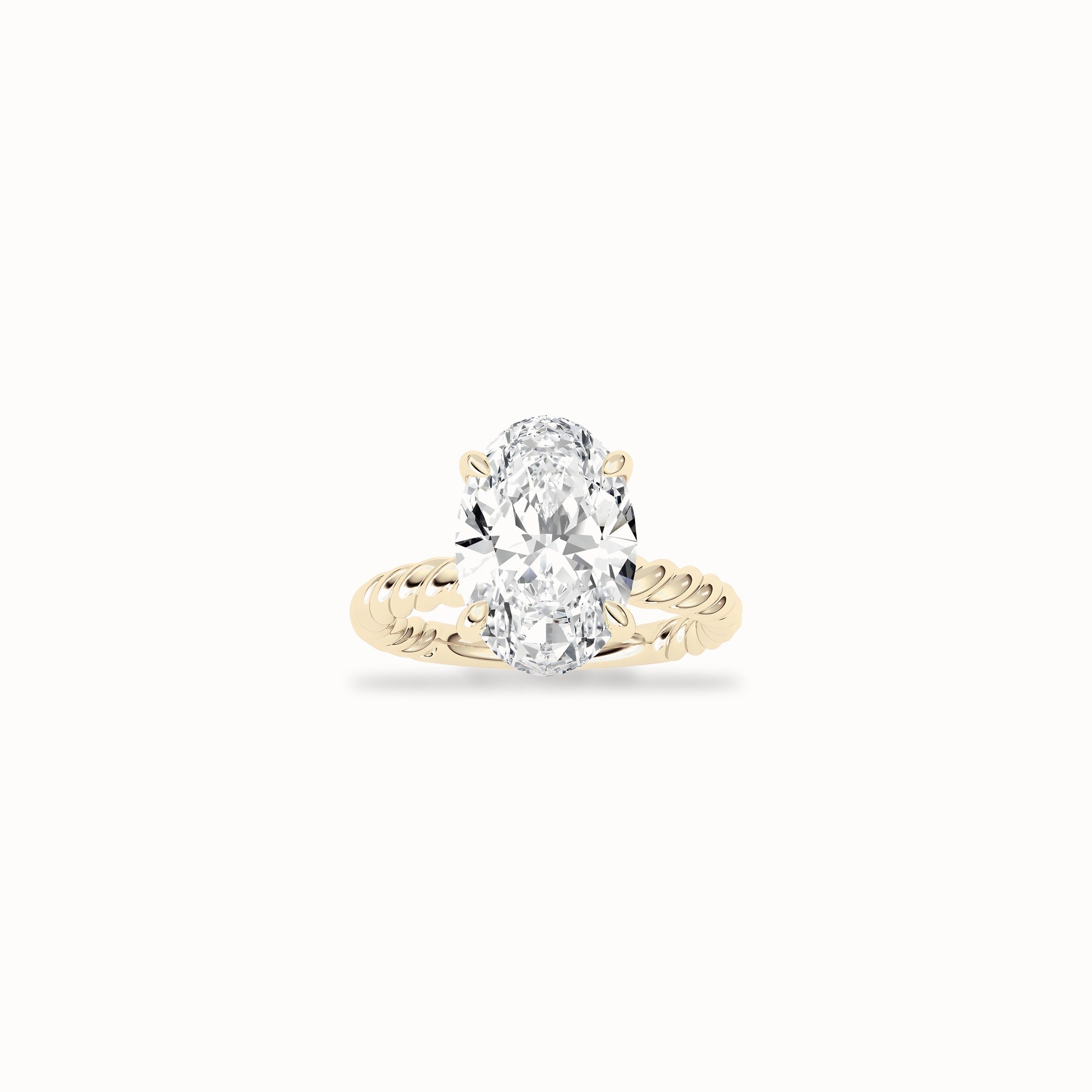 Violet Solitaire Ring, solid 14ct gold set with certified laboratory-grown diamonds